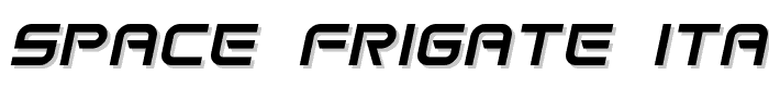 Space Frigate Italic font